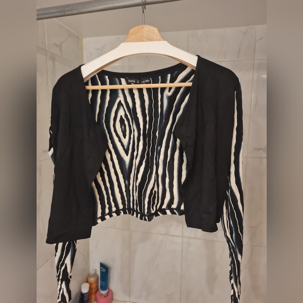 Rock N Karma Tie dye Miniskirt +Cardigan co-ord
